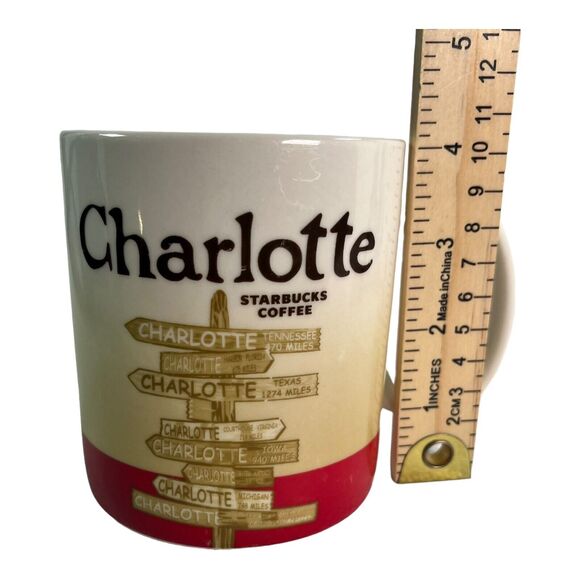 Starbucks Charlotte 16 oz Coffee Cup Mug Collector’s Series 2012 Street Sign - Picture 6 of 7